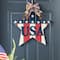 Glitzhome&#xAE; 19&#x22; Patriotic American Wooden Star Door Hanger
